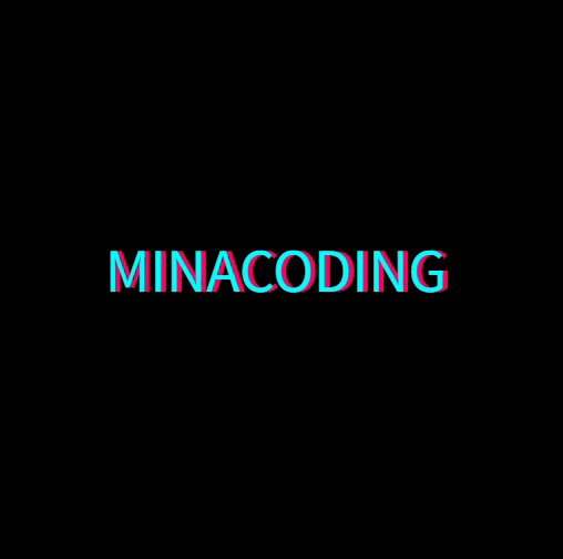 The image features a black background with the text "MINACODING" written in blue neon colors against this dark backdrop. The text appears to be floating or hovering, giving an impression of a digital effect. The words are not perfectly centered but rather slightly off-center, adding a unique and artistic touch to the overall design.
