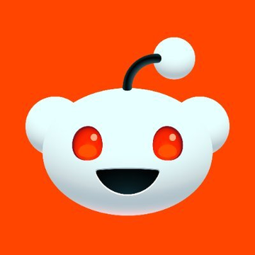The Reddit Snoo mascot logo is shown on an orange background, representing the company's announcement of joining the S&P 500 index on August 18, with its ticker $RDDT now tradable on Solana.