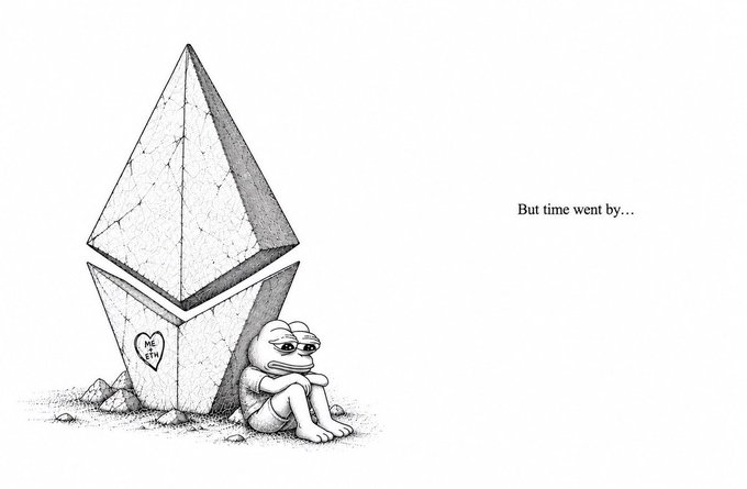 "The giving eth 6.9.26". This phrase refers to a character named Eth, who is depicted sitting next to a large stone or pyramid-like structure. The image also includes a small cartoon frog with a heart on its back, which adds an element of whimsy and humor to the scene.
