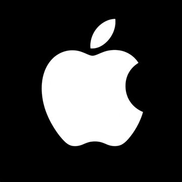 The image shows the iconic white Apple logo on a black background, representing Apple Inc. in relation to the article about the company hiring for a financial product strategy lead role focused on stablecoin and blockchain expertise for Apple Pay.