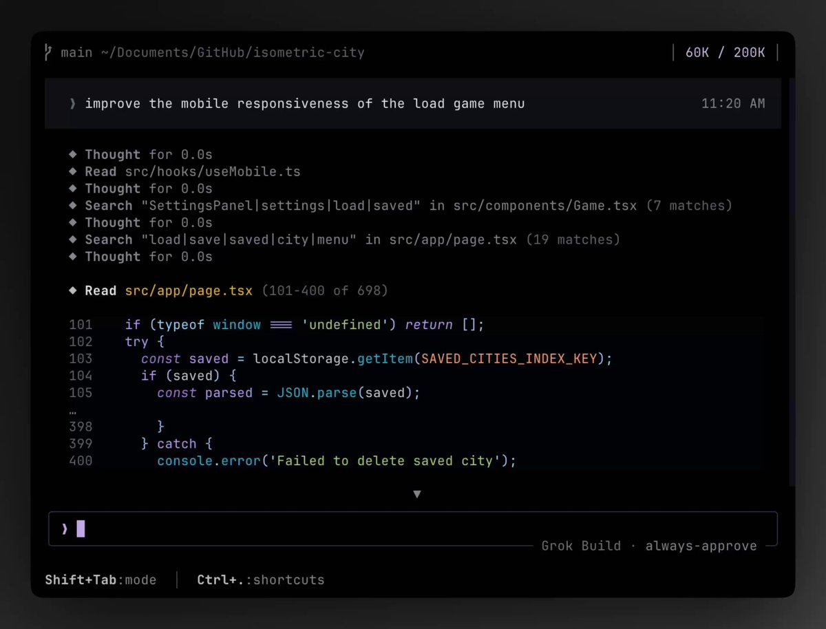 The image shows a computer screen with a code editor open, displaying a page of code that appears to be written in a programming language such as Python or JavaScript. The text "XAI" can also be seen in the image. The code is related to a website called Composer 2.5 and it seems to be used for creating and editing documents using Grokposer. This post suggests that users of this software should focus on what's written in the image, as it provides information about how to use Composer 2.5 effectively.