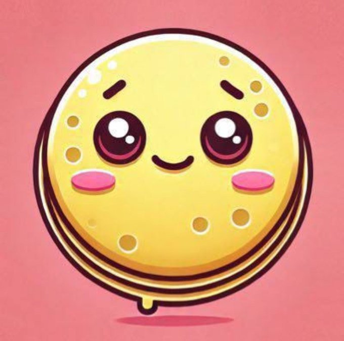 The image features a cartoon-style face with big eyes, a small nose, and a big smile. The background of the image is pink, which complements the yellow color of the face. The caption below the image reads "This is the face of SHIB-like runner $CREPE. You’ve seen it now. What will you do about it?".