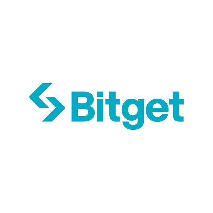 The blue 'Bitget' logo displayed on a white background, featuring a stylized arrow icon.
