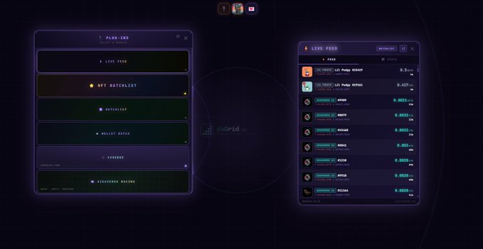 Dark-themed cryptocurrency pump.fun trading interface showing a live feed panel with various token transactions and pump token details for 'PUMP-TBD'.