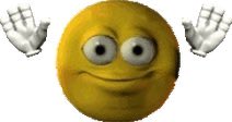The image shows a yellow smiley face emoji with wide, mischievous eyes and a sly grin, flanked by two white gloved hands raised in a "I wash my hands of this" gesture. 

This perfectly complements the post's tone of deliberate non-involvement—the smug face and hands-up shrug visually represent the speaker choosing to stay out of the Uniswap-sponsored meme drama, letting others "learn the lesson" the hard way.
