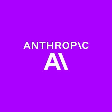 A purple square displaying the white text 'ANTHROPIC AI'.