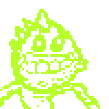 A lime-green pixel art depiction of a hooded character from the Wonkies collection, presented as one of two 1/1 artworks inspired by RobinhoodCrypto branding for the WonkiesCC0 Ethereum collection.