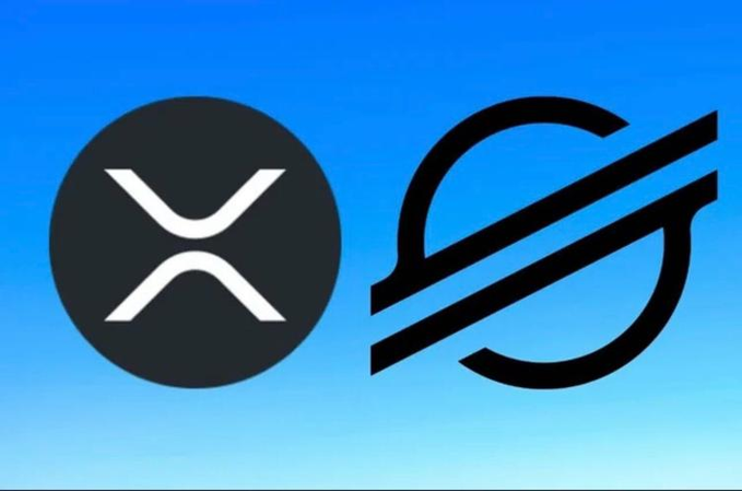 The image features two logos, one of which is a circular logo with an "X" inside, and the other is a black and white logo that reads "S". The text above the logos says "Some people have exchanged their XRP for XLM. Not everyone is cut out for investing." This message seems to be related to the content in the image, as it suggests that there might be an exchange of digital currency or a comparison between two different types of currency.