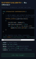A dark-themed infographic titled "SATOSHI VAULT (V0.1)" displays a coding analysis with syntax-highlighted source code snippets alongside a scoring matrix evaluating ten dimensions of the Bitcoin author's coding style, referencing "bitcoin v0.1, src/main.cpp" from January 2009 as the evidentiary baseline.