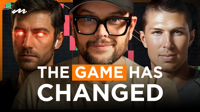 The image features three men with glasses, each wearing a hat of different colors - red, black, and orange. They are all looking at the camera, giving off an impression that they might be characters from a video game or a movie. The background is dark, which contrasts with their colorful hats and makes them stand out even more. The image also includes text that reads "The Game Has Changed" in white letters, suggesting that there may have been some changes to the gaming world depicted by these men.

In addition to the main image, there are two smaller images of people on the right side of the post. One is a man with red eyes and glasses, while the other is a man wearing an orange hat. These images further emphasize the theme of the post - that the game has changed something about these men's appearances or roles within it.