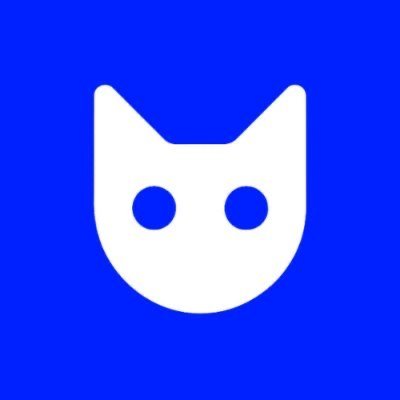 The image features a white cat's face with two eyes, set against a blue background. There are no other objects or text present in the image. The caption below the image reads "Eyes on $BASE Stay BASED". This phrase is likely meant to be a reference to the cat's unique appearance and possibly an advertisement for a product or service related to cats.