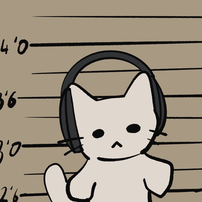A smug-looking white cartoon cat is shown in a mugshot-style illustration against a height chart with markings at 2'6", 3'0", 3'6", and 4'0", playfully referencing the poster's "Day 224/365 in SHU" (solitary housing unit) caption by depicting them as a prisoner being booked.