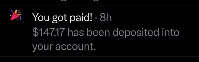 The image shows a screenshot of an email notification, which reads "You got paid!". This indicates that someone has deposited money into your account, as indicated by $17.17 being added to it. The text also mentions that you've been deposited into your account, suggesting that the payment was recently processed and is now reflected in your bank balance.