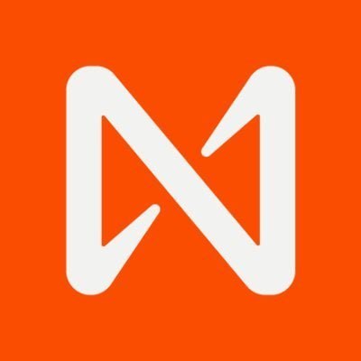 An orange square logo featuring a stylized white 'N' formed by triangular shapes, resembling the Nubank logo.