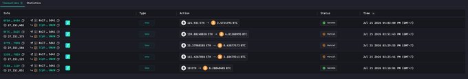 A cryptocurrency transaction history page showing multiple successful withdrawals and transfers, likely on Binance, with dates from July 2026.
