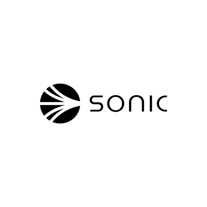 The image shows the Sonic logo—a black circular emblem with curved white lines—beside the word “sonic.” It relates to the post’s announcement that Sonic Labs will move approximately 13 million $S tokens on-chain within 24–48 hours for a strategic OTC deal.