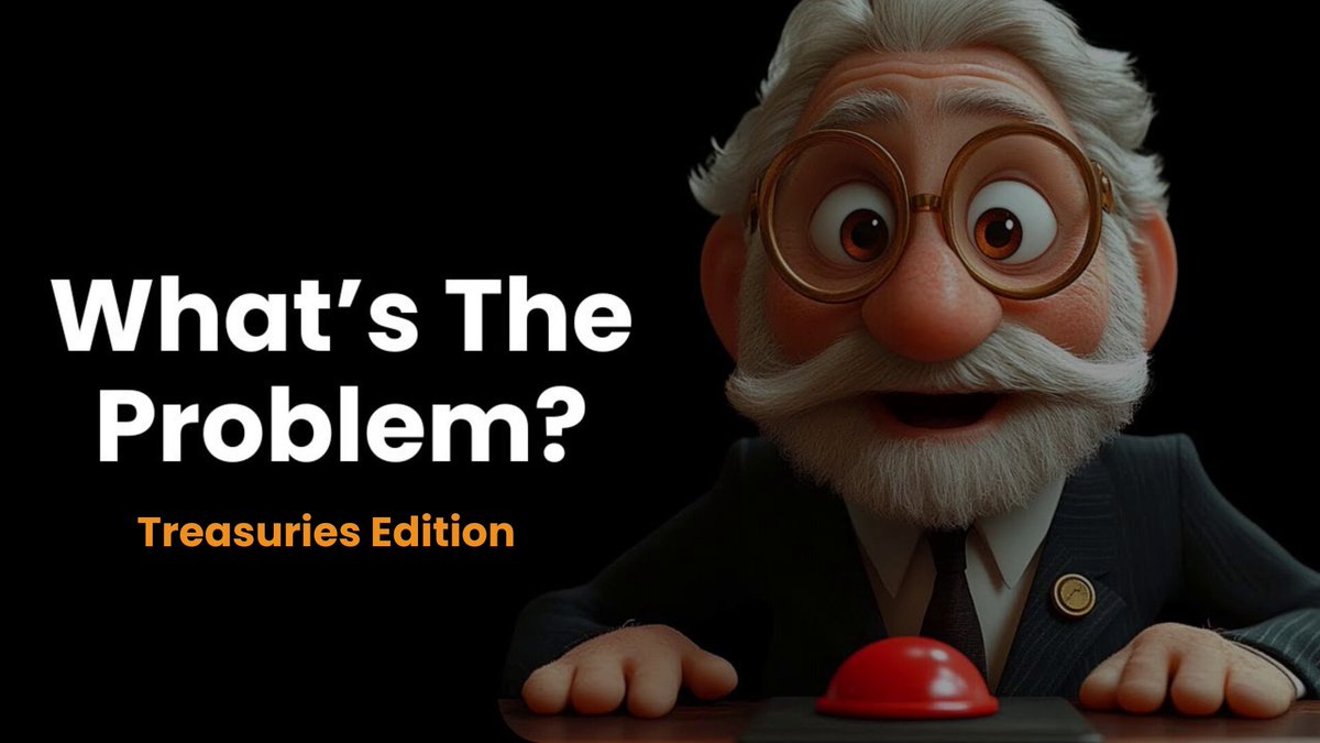 The image features a cartoon character with glasses sitting at a desk next to a red button. The text "What's the problem?" is written above the character, and there are two more instances of this text below the character. The background of the image is black, which contrasts with the white text on the image.