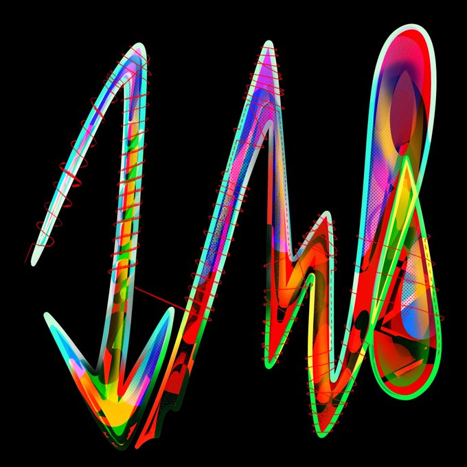 A vibrant digital artwork displaying the word "LOL" in stylized, multicolored graffiti-like lettering with rainbow gradients and overlapping textures against a black background.