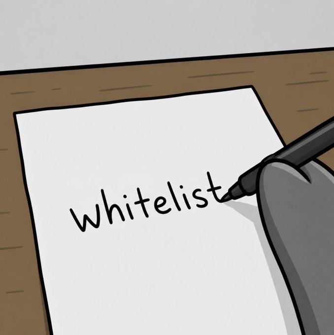 The image shows a hand writing "whitelist" on a piece of paper. This relates to the caption by depicting the act of writing down or curating a list, likely representing the selection process for tagging projects one wants to join or support.