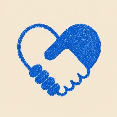 The image features a heart-shaped blue icon with two hands coming together, symbolizing a handshake or agreement between people. This design could be used for various purposes such as promoting unity, trust, or collaboration. The caption below the image provides context about the post and its relation to the heart-shaped blue icon: "#sol #bsc On-Chain Hot Narrative #WORTHLESS Everyone's mocking that even stablecoins are starting to depreciate".
