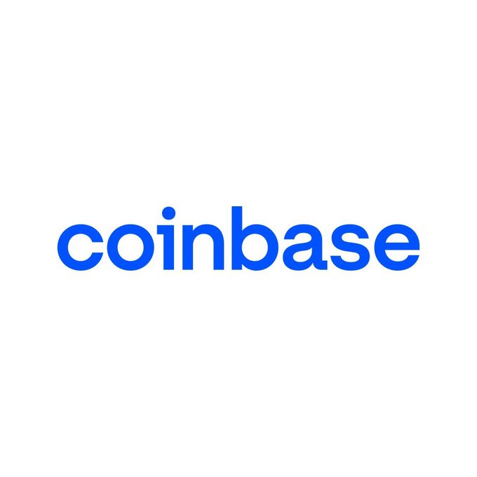 The blue Coinbase logo displayed on a white background.