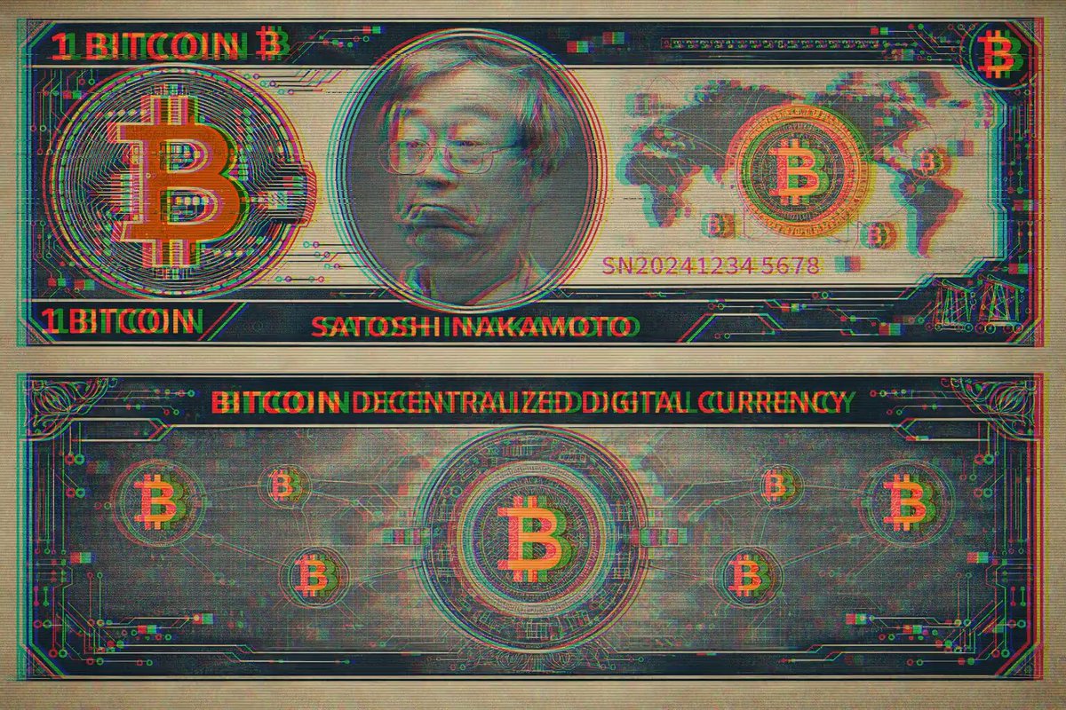 The image features a two-sided coin with a man's face on one side and the words "BITTECON" written on the other side, along with the number "21M" printed below. The coin has been digitally altered to display the Bitcoin logo in red and green colors instead of its usual black and white design. The post also mentions that this coin is a "21M Bitcoin".