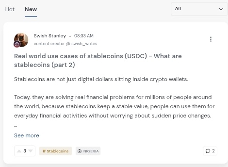 In the image, there are two links present - one of which is a twitter handle "@arc", and another is an email address with the name "Sam Connerone". The first link leads to a page that discusses stablecoins (USDC), while the second link provides some information about @arc.