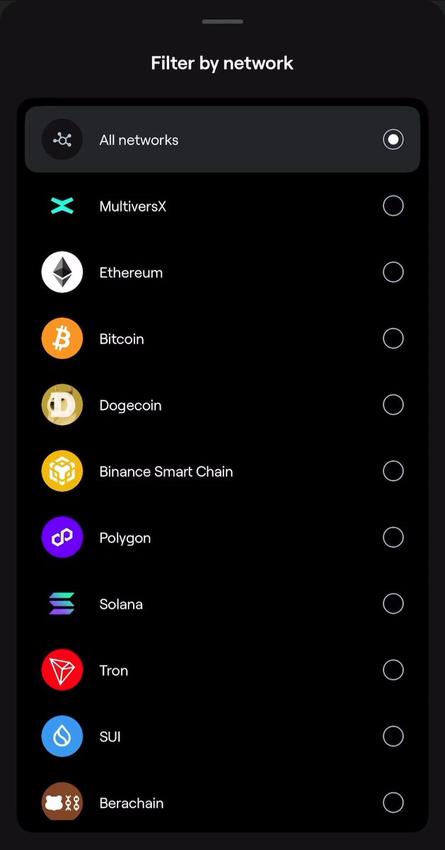 The image shows a cell phone screen with various icons representing different cryptocurrency exchanges or networks. The icons include Bitcoin, Ethereum, Ripple, and others. The text at the top of the image reads "Daily reminder: we support 16 chains", indicating that there are multiple cryptocurrency exchange options available for users to choose from.