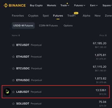 The image shows a screenshot of a trading platform called Binance, which displays information about various tokens available for trading. The main focus of the image is a list of tokens with their respective prices and descriptions. One of the tokens being listed is labeled "LABUSDT" in red text at the bottom right corner of the screen. This token seems to be related to crypto CEXs, as it is listed alongside other tokens like Bitcoin, Ether, and Solrudt. The image also includes a price chart for Bitcoin, which shows its current value over time.