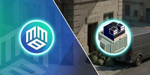 Split-screen graphic showing a teal "S" logo on the left and a soldier carrying supplies on the right, highlighted by a glowing circular icon.