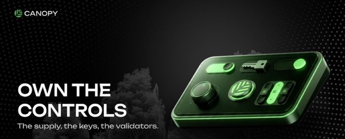 The image features a green square device with a white border, which appears to be a game controller or remote control. The background of the image is black, making the green object stand out prominently. Below the main image, there's text that reads "OWN THE CONTROLS". This suggests that the device has been designed for easy control and management by users.