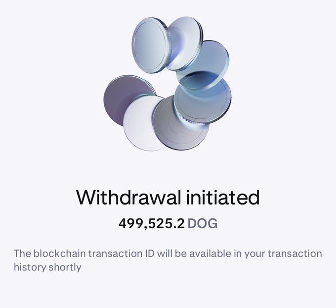 ersent an announcement about a cryptocurrency coin named "DOG" which is also known as Dog. It says that if you're interested, you can buy it with your DOG or transfer it to another account using a Cryptovalue exchange.