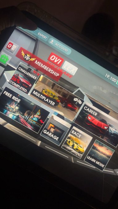 This image shows a mobile game interface featuring a "VIP MEMBERSHIP" banner and several gameplay modes like "MULTIPLAYER" and "CAREER," relating to the "GN Frens" post by showcasing a high-status, gaming-related digital environment.