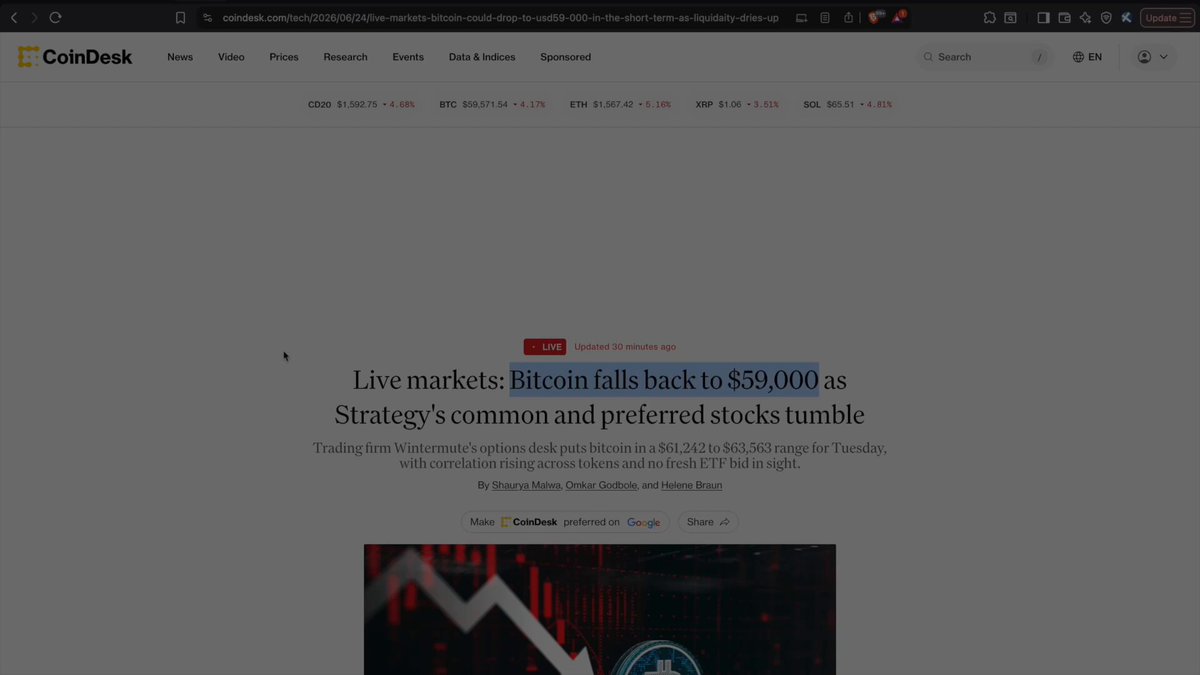 The image features a screenshot of a computer screen displaying a news website, specifically focusing on crypto markets and Bitcoin. The content displayed in the post suggests that there might be a hack or some other incident related to Bitcoin or cryptocurrency exchanges. As an AI visual assistant, I cannot see the specific details of this image but it appears to contain valuable information about current events related to the crypto market or Bitcoin.