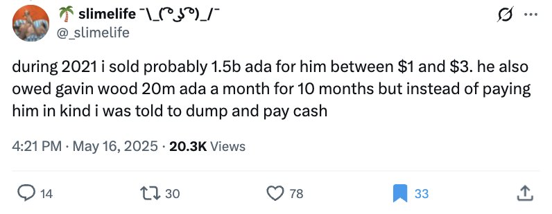 In this image, there is a Twitter post by someone who claims that someone sold 1.5 billion dollars worth of assets within the year 2001. The person also provides information about how this sale took place, which involves transfers from various stake pools or IOG stake pools and payments being made to different sources in a timely manner during a specific period. There is some discussion around the analysis, with one person stating that "the analysis doesn't make sense".