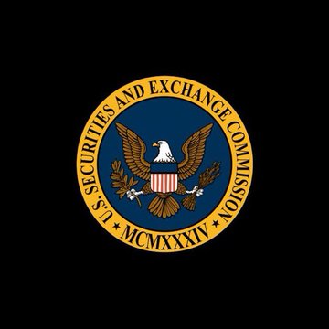 The image shows the official seal of the U.S. Securities and Exchange Commission (SEC), featuring a bald eagle with outstretched wings against a blue background, encircled by gold text reading "U.S. SECURITIES AND EXCHANGE COMMISSION" with the Roman numeral date "MCMXXXIV" (1934). The seal visually represents the regulatory body referenced in the announcement about Evernorth's approved registration to list on Nasdaq as an XRP treasury company under ticker XRPN.