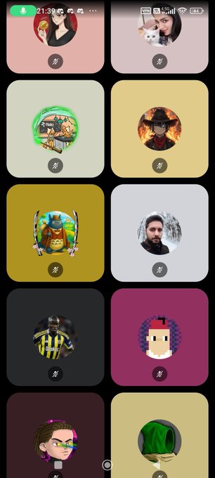 A screenshot showing a grid of profile pictures/avatars on a dark interface, featuring cartoon characters and stylized photos.