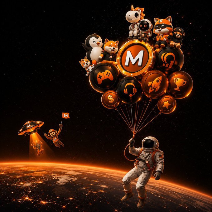 An astronaut floats above a glowing orange planet, carried by balloons featuring gaming icons and the letter "M," while a UFO lifts off nearby with a small "M" flag.

The image captures the Marssurge mining mission: the astronaut represents the user diligently ascending through the crypto space, with the "M" balloons symbolizing consistent daily play—restarting mining, completing quests, and using boosts—to steadily rise higher, while the UFO shows friends being invited to join the journey.