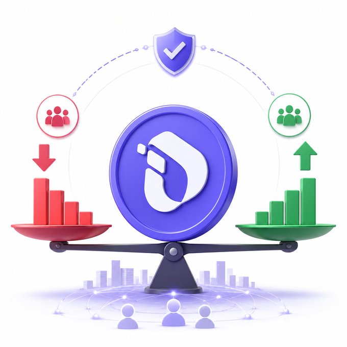A purple coin bearing the "ITL" logo sits at the center of a balanced scale, weighing a descending red bar chart (high price) against an ascending green bar chart (low price), symbolizing the community's debate over $ITL's fair valuation and its impact on new users versus equitable distribution.