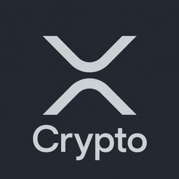 A dark blue logo for 'X Crypto' featuring a stylized 'X' symbol above the word 'Crypto'.