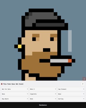 The image features a cartoon character with a beard, wearing a hat and holding a cigarette. The text in the image reads "Happy 9th Birthday CryptoPunks Built an explorer for your viewing pleasure My.com and eth.limo were both DMCA'd So here'S the last link at my disposal: thispunkdoesnotexist.vercel.app". This post is about celebrating a birthday with a unique, pixel art style character that represents the creator of the Bitcoin cryptocurrency.