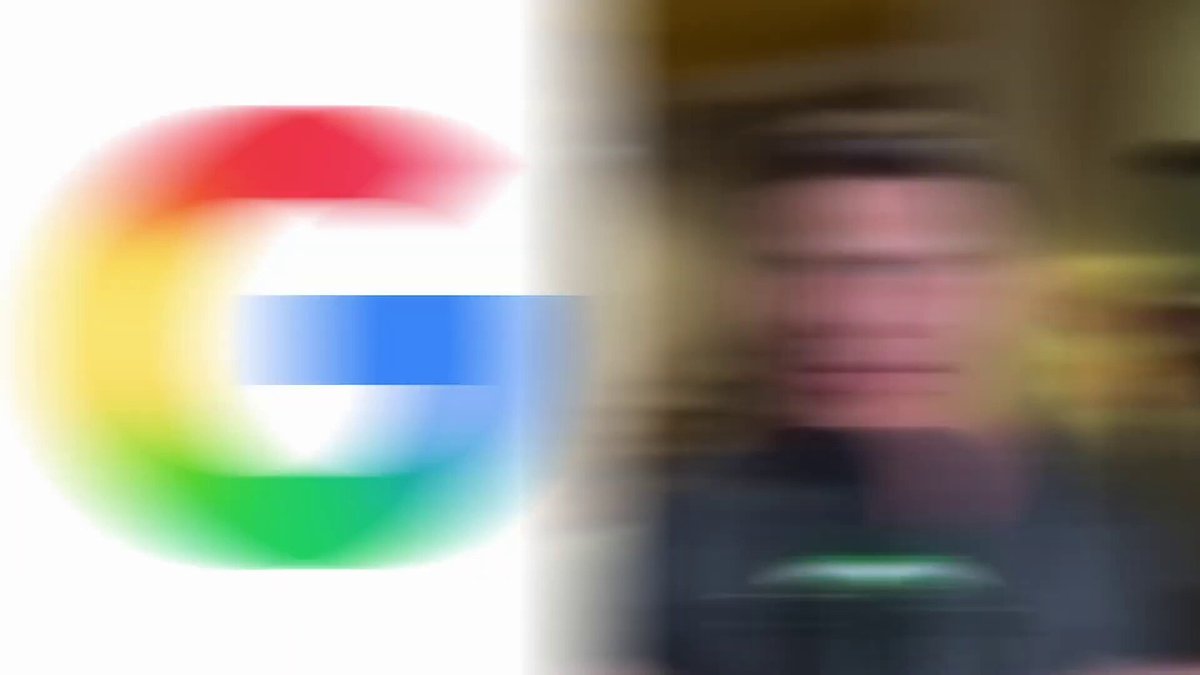 The image features a person's face that appears blurry or out of focus, with the Google logo in the center. The background behind the person has a white wall with a red stripe running across it. The text "BREAKING GOOGLE selects @SuiNetwork as a launch partner for AP2, a new AI-powered payment system" is visible on the image. This suggests that the partnership between Google and Sui Network could have significant implications for the future of commerce and AI.