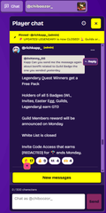 A heavily blurred and pixelated image showing indistinct text and interface elements on a dark background with yellow and purple accents, where the content is illegible.