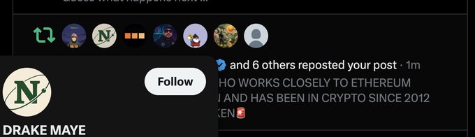 A notification from Drake Maye's X account showing a "Follow" button with a green "N" logo, alongside repost notifications where the user's post about professional athletes buying the $NET token was reshared, confirming the Patriots QB engaged with their NETNETCAP content.