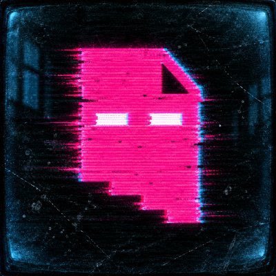 A glitchy, screen-distorted pink ghost-like figure reminiscent of a retro horror game character serves as a stylized graphic accompanying a promotional giveaway post for "@RYFTCORP," offering 25 whitelist spots available for 24 hours.