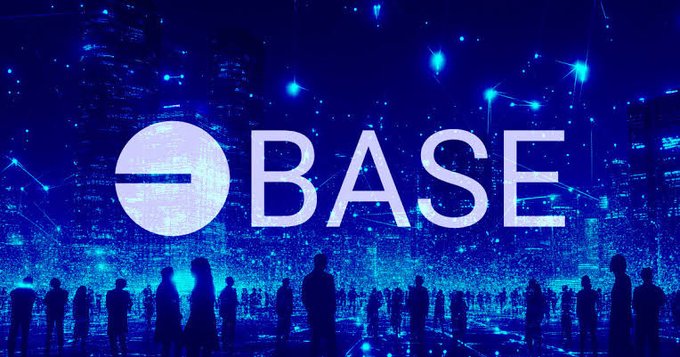 The image features a large group of people standing together under a blue sky with stars. The text "base" is written above them, indicating that they are part of a community or organization related to Base technology. The image also includes a caption about the future and energy, which further emphasizes the connection between the people in the photo and the concept of Base.