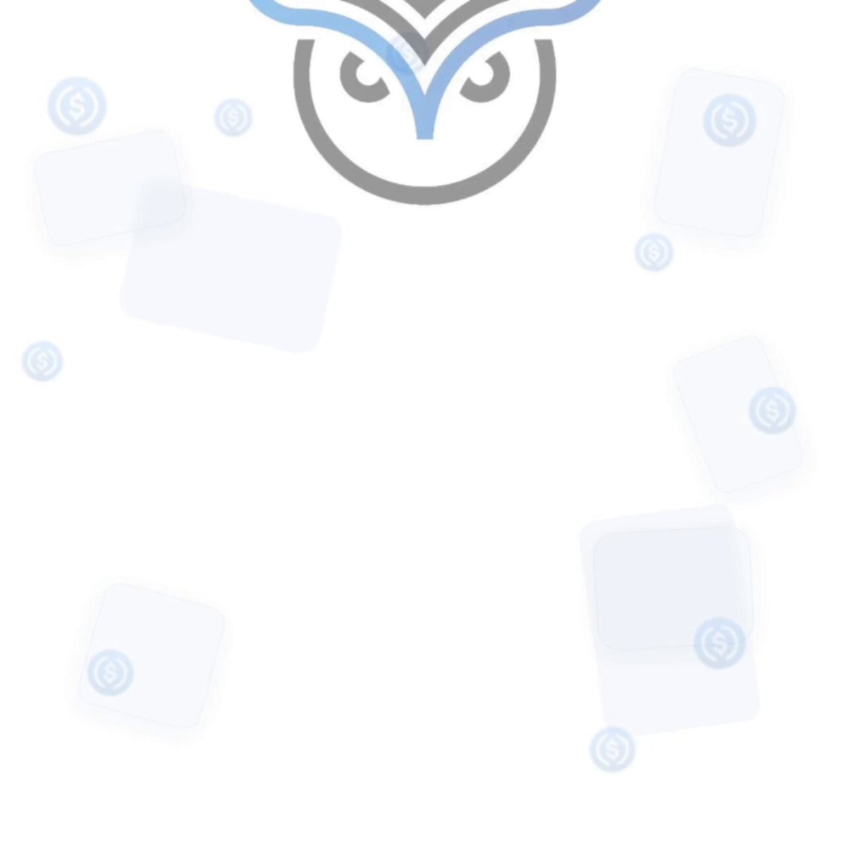 The image features a white background with various shapes and designs scattered throughout. The most prominent shape is an owl logo positioned above the center of the image, which appears to be a symbol or emblem related to the Wise Telecom Nodes app. The owl logo is surrounded by smaller squares in shades of blue and gray, creating a visually appealing contrast against the white background. The text "app.wiselending.com" can also be seen within the image, suggesting that this content may be associated with the Wise Telecom Nodes app or related to it in some way.