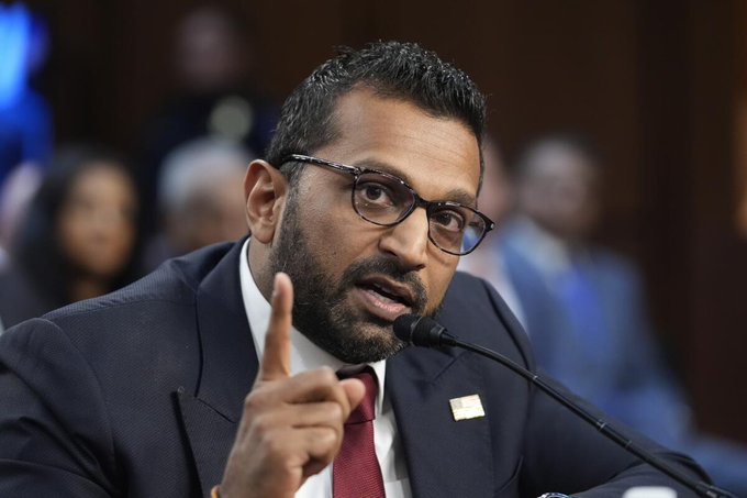 FBI Director Kash Patel, shown here speaking during a congressional hearing, failed to disclose a purchase of MSTR stock worth between $100,001 and $250,000 made on November 21, 2025, until May 26, 2026—well past the 45-day federal reporting deadline.