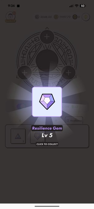 The image shows a phone screen with an app icon displayed, which appears to be a gem-related game or puzzle. The app has a rating of 5 stars out of 5, indicating that it is highly rated by users. The user's name is also visible in the image.