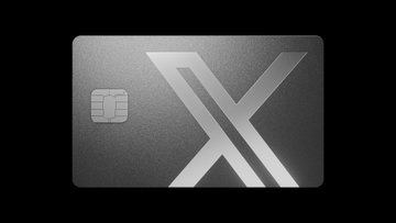 A sleek metallic credit card with a chip and a large stylized "X" in the center, representing the "X Money" concept referenced in the post, which ties to a potential payment platform involving cryptocurrencies like XRP, XLM, HBAR, and DOGE.